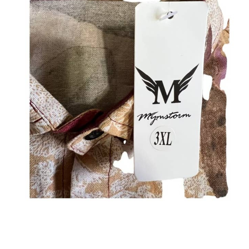 NWT MyMStorm Leaf Print Button Down Size 3XL NWT - image 3